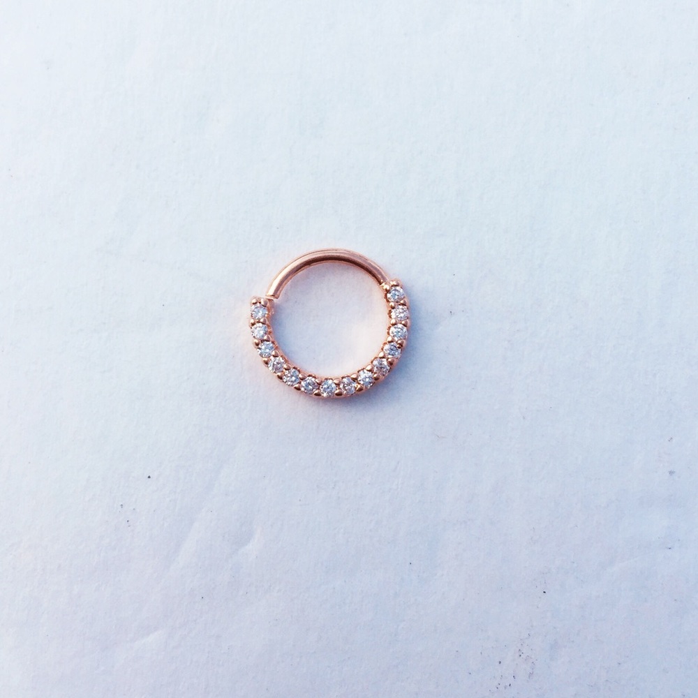 18g rose gold tragus helix cartilage septum ring